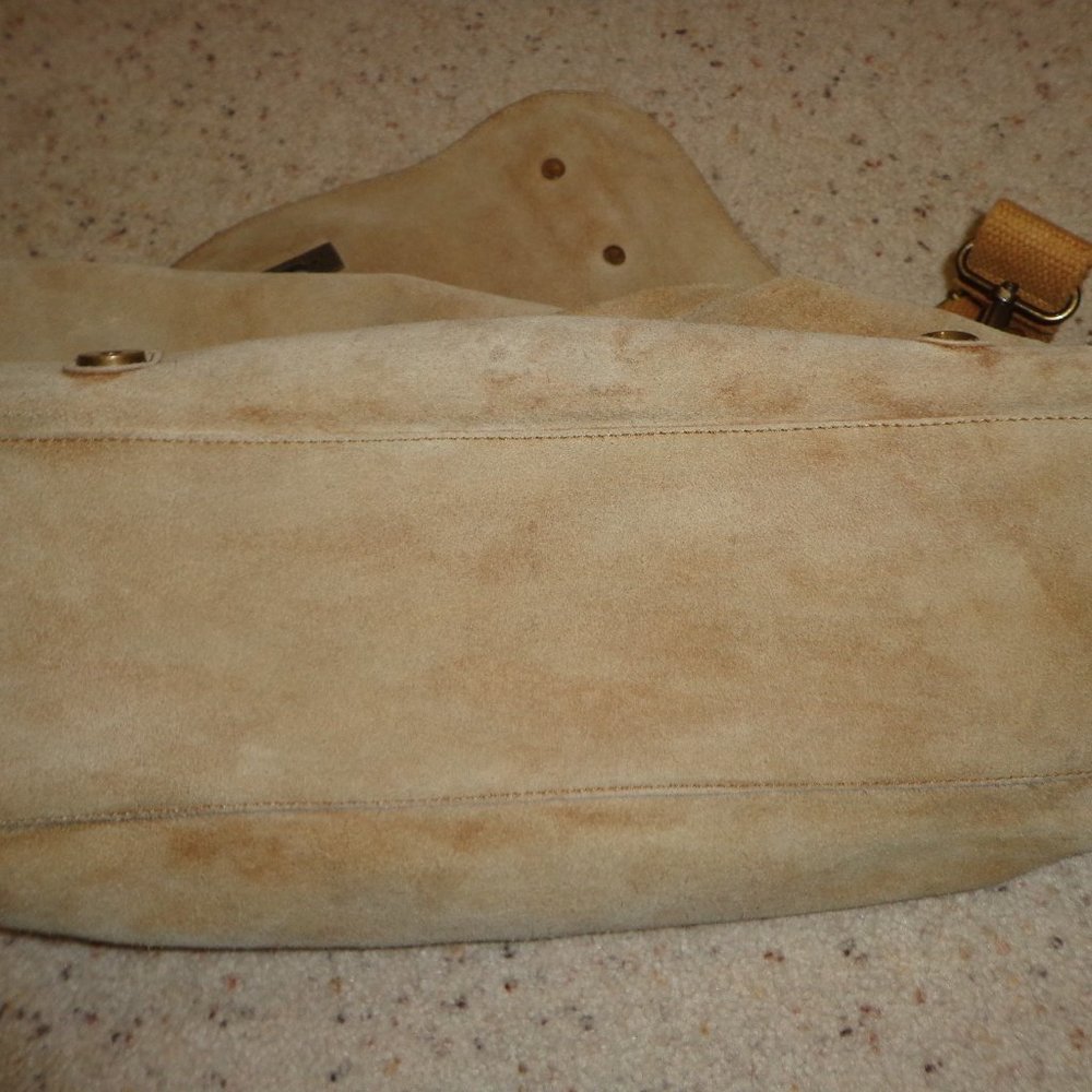 Free People Mojave Messenger Bag Leather Distressed Tan Adj Strap - Picture 12 of 14